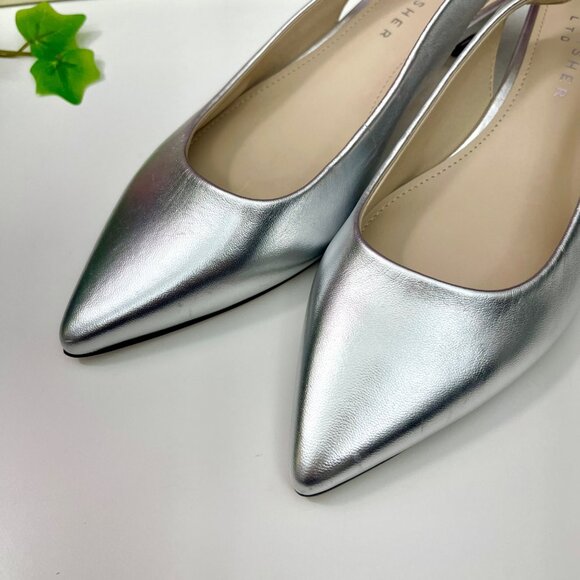 Marc Fisher Posey Slingback Pump in Silver Size 6.5 - Picture 8 of 11
